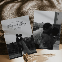 Modern Minimalistisch Script Bruiloft Sla de datum