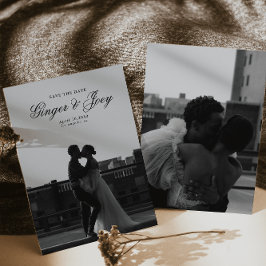 Modern Minimalistisch Script Bruiloft Sla de datum Kaart