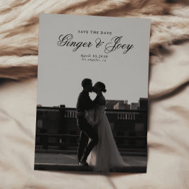 Modern Minimalistisch Script Bruiloft Sla de datum Kaart