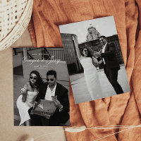 Modern Minimalistisch Script Bruiloft Sla de datum