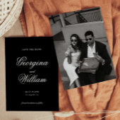 Modern Minimalistisch Script Bruiloft Sla de datum Kaart