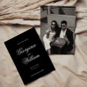 Modern Minimalistisch Script Bruiloft Sla de datum Kaart