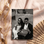 Modern Minimalistisch Script Bruiloft Sla de datum Kaart