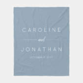 Modern Minimalistisch Script Custom Wedding Dusty  Fleece Deken (Voorkant)