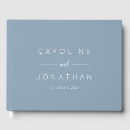 Modern Minimalistisch Script Custom Wedding Dusty  Gastenboek