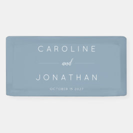 Modern Minimalistisch Script Custom Wedding Dusty  Spandoek