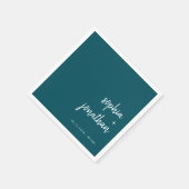 Modern minimalistisch script | Diepe Blauwgroen br Servet (Hoek)