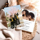 Modern Minimalistisch script Dubbel afstuderen Aankondiging