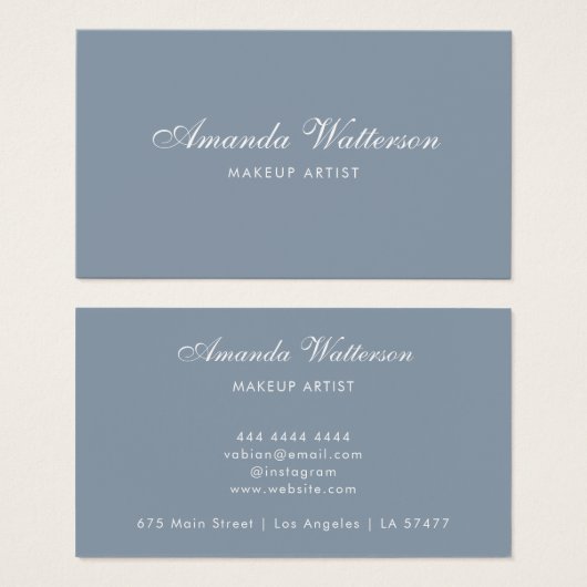 Modern Minimalistisch Script Dusty Roos visitekaar Visitekaartje (Voorkant /achterkant)