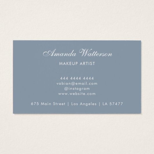 Modern Minimalistisch Script Dusty Roos visitekaar Visitekaartje (Achterkant)