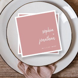 Modern minimalistisch script | Dusty Roos Wedding Servet