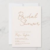 Modern minimalistisch Script Earthy Vrijgezellenfe Kaart (Voorkant)