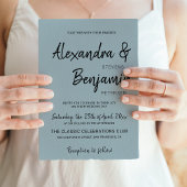 Modern minimalistisch script eenvoudige stoffige b kaart