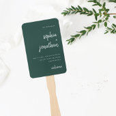 Modern minimalistisch script Emerald Green | Wedde Handwaaier