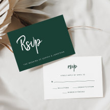 Modern minimalistisch script Emerald Green | Wedde