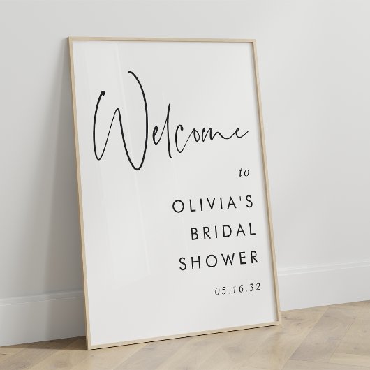 Modern Minimalistisch Script Event Welkomstbord Poster