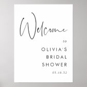 Modern Minimalistisch Script Event Welkomstbord Poster (Voorkant)