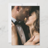 Modern minimalistisch script | Foto terug Save The Date (Achterkant)