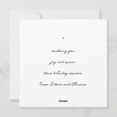 Modern minimalistisch script foto Vrolijk kerstfee Feestdagenkaart (Achterkant)