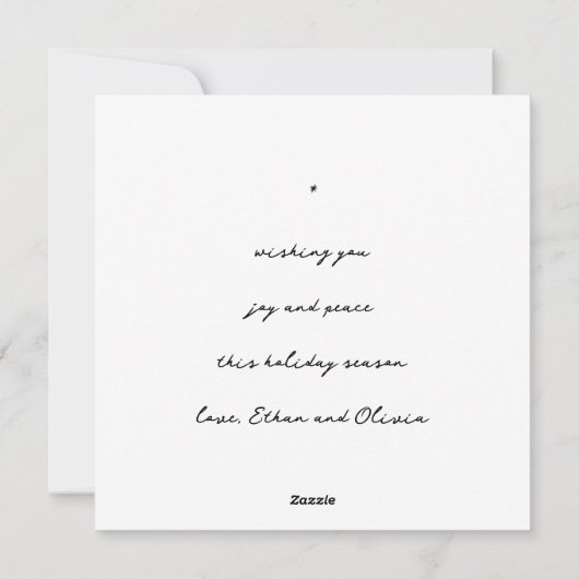 Modern minimalistisch script foto Vrolijk kerstfee Feestdagenkaart (Achterkant)