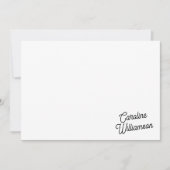 Modern minimalistisch script gepersonaliseerd brie notitiekaartje (Voorkant)