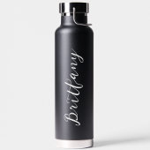 Modern minimalistisch script gepersonaliseerd waterfles