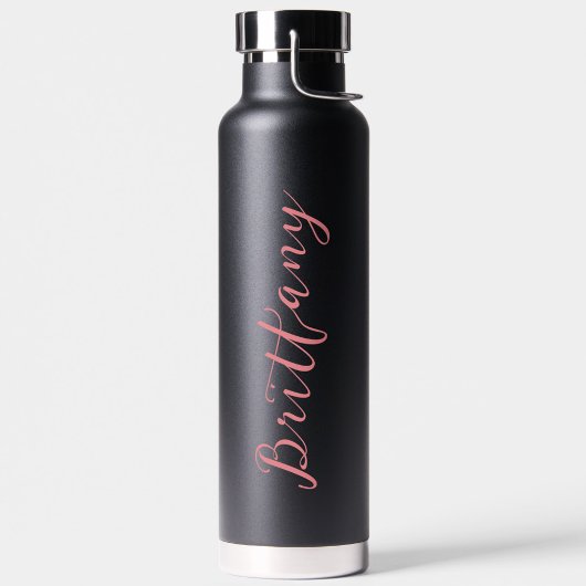 Modern minimalistisch script gepersonaliseerd waterfles