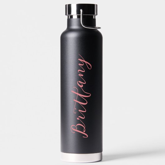 Modern minimalistisch script gepersonaliseerd waterfles
