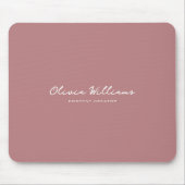 Modern minimalistisch script gepersonaliseerde boh muismat (Voorkant)