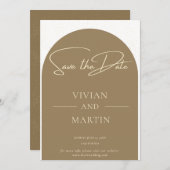 Modern minimalistisch script Golden Dust Save the  Kaart (Voorkant / Achterkant)