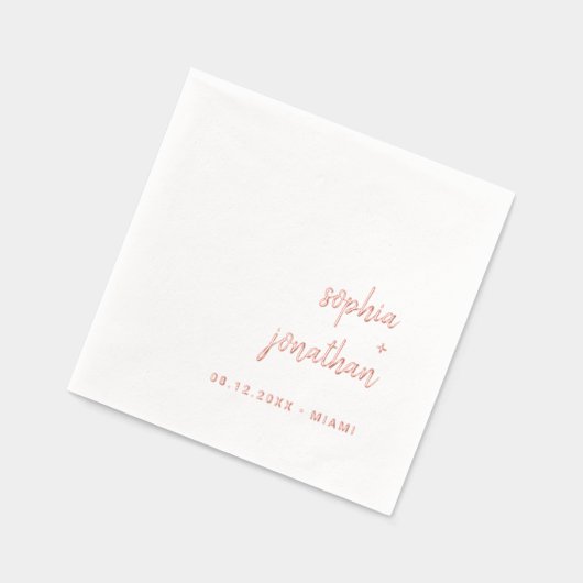 Modern minimalistisch script | Goud Folie Servetten (Links)