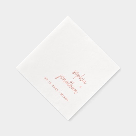 Modern minimalistisch script | Goud Folie Servetten (Rechts)