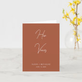 Modern minimalistisch script Haar bruiloft Boek Ka Kaart (Gele Bloem)