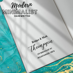 Modern Minimalistisch Script Handgeschreven Naam A Rubberstempel