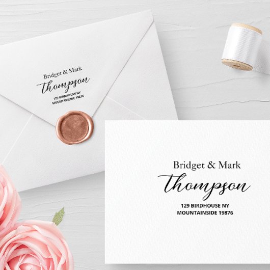 Modern Minimalistisch Script Handgeschreven Naam A Zelfinktende Stempel