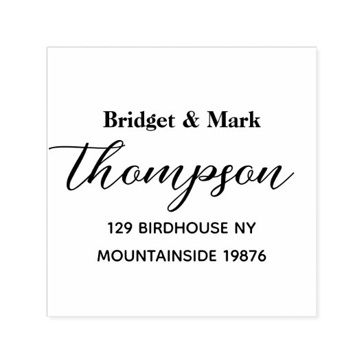 Modern Minimalistisch Script Handgeschreven Naam A Zelfinktende Stempel (Design)