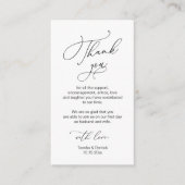 Modern minimalistisch script, huwelijk bedankt Enc Informatiekaartje (Voorkant)