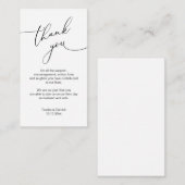 Modern minimalistisch script, huwelijk bedankt Enc Informatiekaartje (Voorkant / Achterkant)
