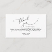Modern minimalistisch script, huwelijk bedankt Enc Informatiekaartje (Voorkant)