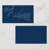 Modern minimalistisch script, huwelijk bedankt informatiekaartje (Voorkant / Achterkant)