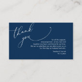 Modern minimalistisch script, huwelijk bedankt informatiekaartje (Voorkant)
