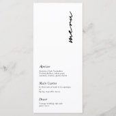 Modern minimalistisch script huwelijksmenu menu (Voorkant)
