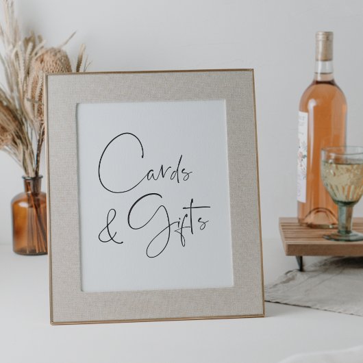 Modern minimalistisch script Kaarten & cadeaubordj Poster
