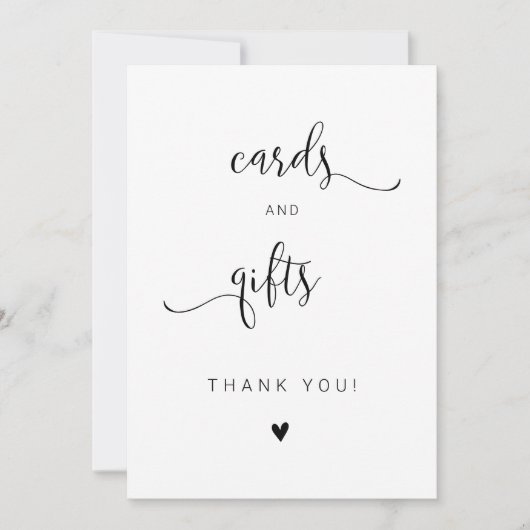 Modern minimalistisch script Kaarten en geschenken (Voorkant)