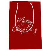 Modern minimalistisch script kerst medium cadeauzakje (Voorkant)