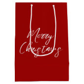 Modern minimalistisch script kerst medium cadeauzakje (Achterkant)