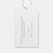 Modern minimalistisch script kerstboom cadeaulabel (Achterkant)