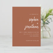 Modern minimalistisch script | Kleurrijk Paars huw Kaart (Staand voorkant)