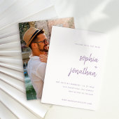 Modern minimalistisch script lavendel | Foto Terug Save The Date