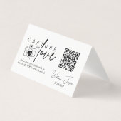 Modern minimalistisch script Leg de Love QR-code v Kaart (Voorkant)